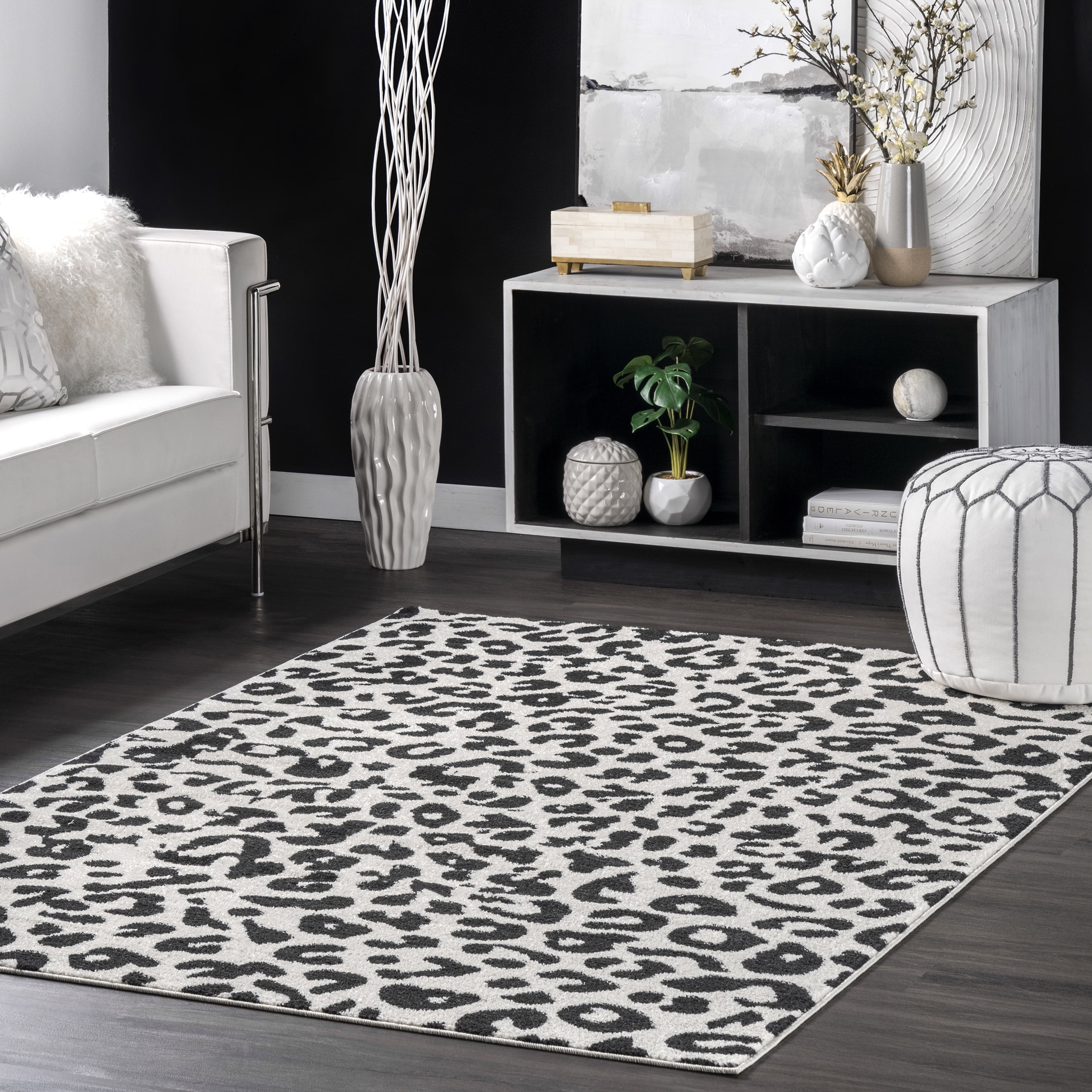 Leopard Print Rug 8x10