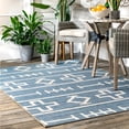 thumbnail image 1 of nuLOOM Annevoie Ethnic Symbols Indoor/Outdoor Area Rug, 5' 3" x 7' 6", Blue, 1 of 2