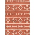 thumbnail image 1 of nuLOOM Annevoie Ethnic Symbols Indoor/Outdoor Area Rug, 5' 3" x 7' 6", Rust, 1 of 2