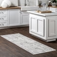 thumbnail image 1 of nuLOOM Annie Modern Crosshatch Abstract Area Rug, 2' 8" x 8', Runner, Annie Light Grey, 1 of 9