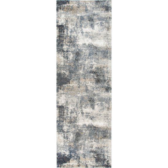 nuLOOM Annora Abstract Runner Rug, 2' 8" x 8', Blue