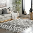 thumbnail image 1 of nuLOOM Ansley Moroccan Lattice Tassel Grey 2' x 6' Modern Runner Rug, 1 of 9