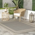 nuLOOM Antonella Indoor/Outdoor Patio Area Rug, Bordered Solid, 5' x 8 ...