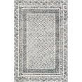 thumbnail image 1 of nuLOOM Arabella Contemporary Bordered Area Rug, 10' x 14', Light Grey, 1 of 2