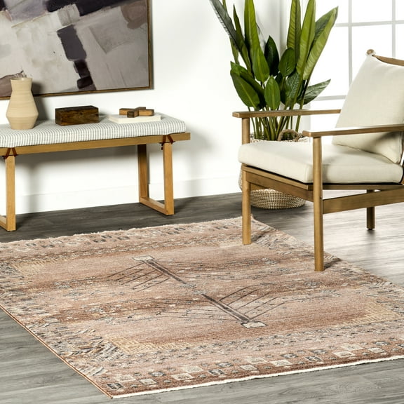 nuLOOM  Area Rug, 4' x 6', Rust