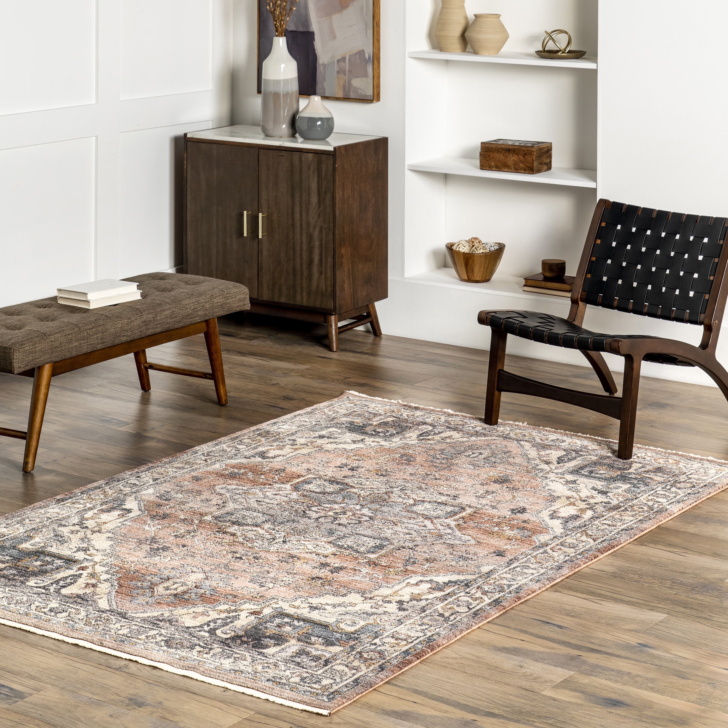nuLOOM Area Rug, 6' 7" x 9', Rust