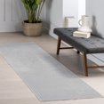 thumbnail image 1 of nuLOOM Argelia Solid Machine Washable Area Rug, 2' 6" x 8', Runner, Argelia Light Grey, 1 of 10