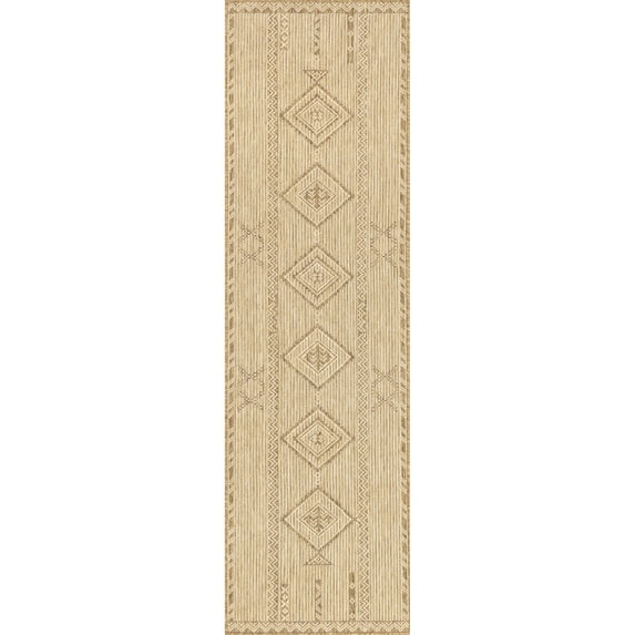 nuLOOM Aria Tribal Transitional Indoor/Outdoor Area Rug, 2' x 8', Runner, Aria Brown
