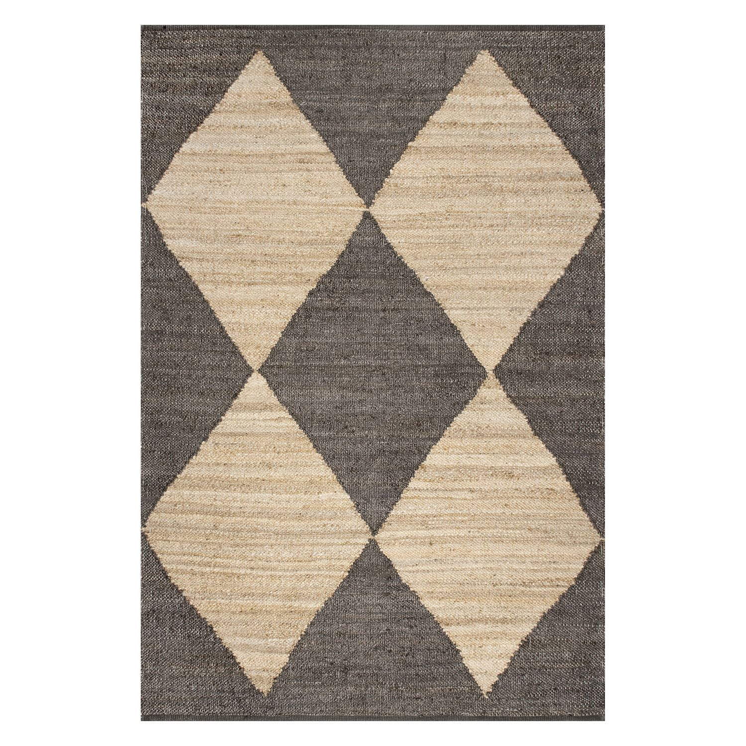 Elysian Distressed Gray Synthetic 62"x26" Easy-Care Area Rug