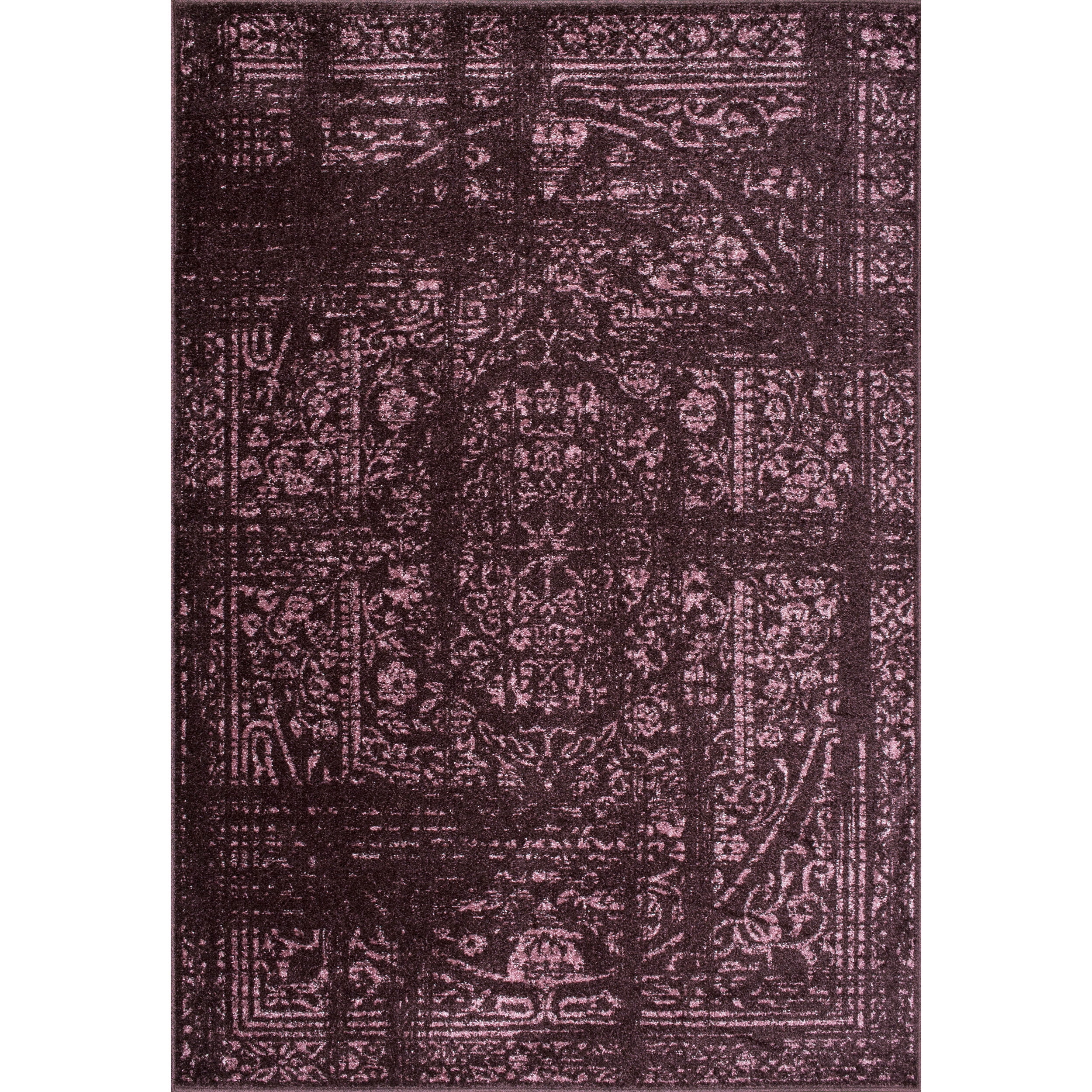 nuLOOM Arlena Vintage Area Rug, 7' 6" x 9' 6", Burgundy