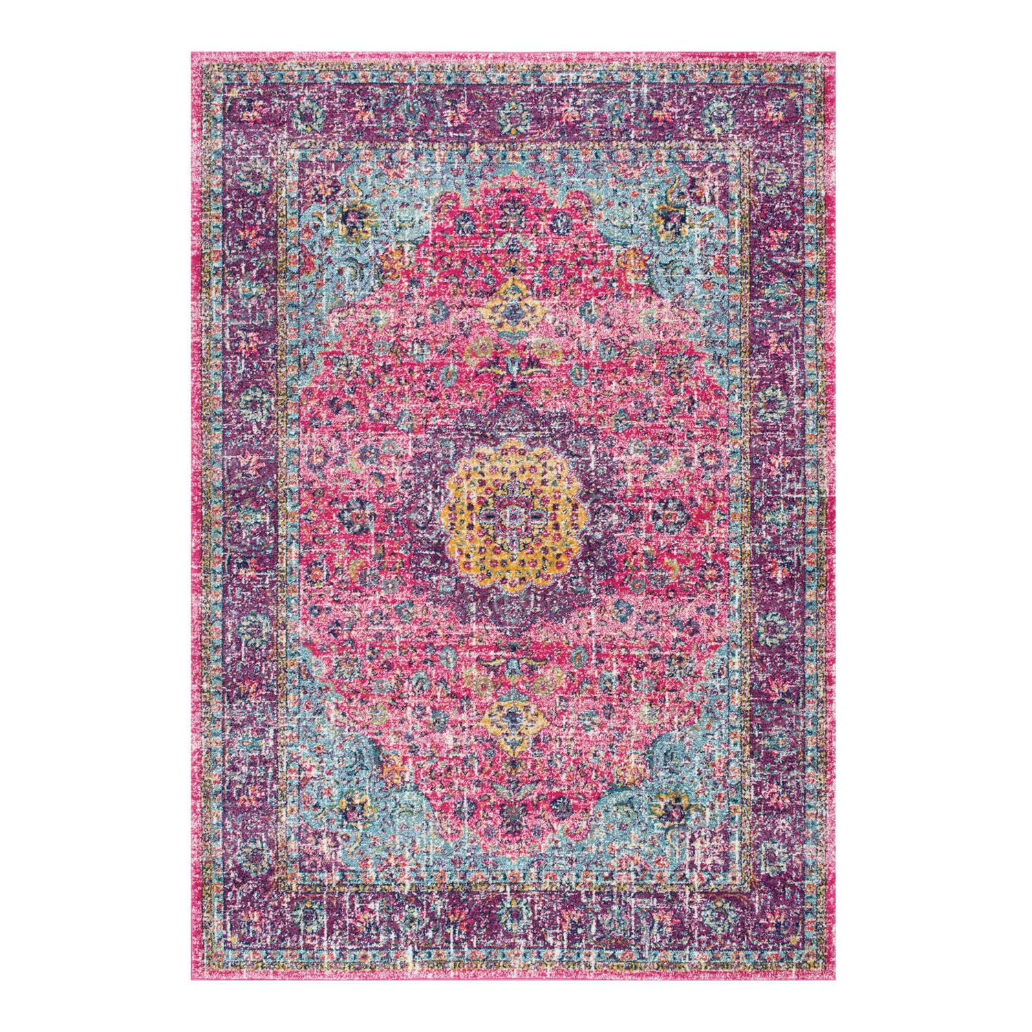 Black Rectangular Reversible Synthetic Area Rug