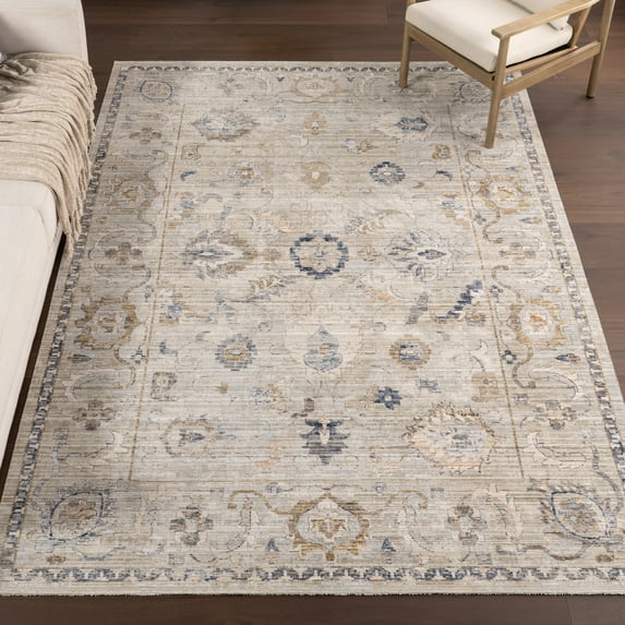 nuLOOM Arleth Indoor/Outdoor Machine Washable Area Rug, 4' x 6', Arleth Cream