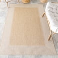 thumbnail image 1 of nuLOOM Asha Simple Striped Indoor/Outdoor Area Rug, 6' 7" x 9', Asha Tan, 1 of 9
