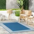 thumbnail image 1 of nuLOOM Asha Simple Border Indoor/Outdoor Area Rug, 8' x 10', Teal, 1 of 9