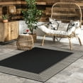 thumbnail image 1 of nuLOOM Asha Simple Striped Indoor/Outdoor Area Rug, 5' x 8', Asha Black, 1 of 9
