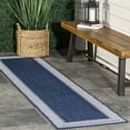 thumbnail image 1 of nuLOOM Asha Simple Striped Indoor/Outdoor Area Rug, 2' x 8', Runner, Asha Navy, 1 of 9