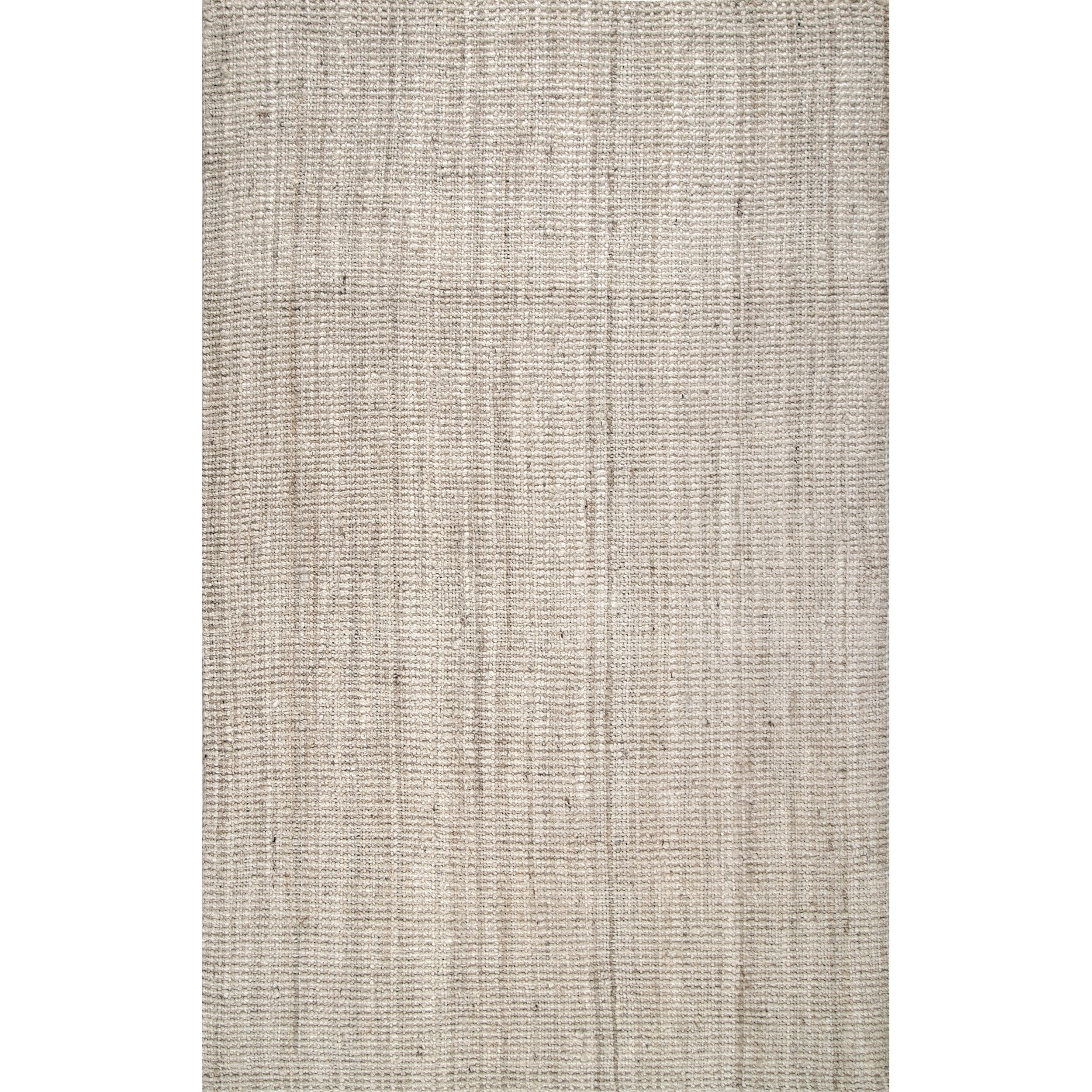 Coastal Charm Handwoven Jute 8' Square Area Rug in Off-White