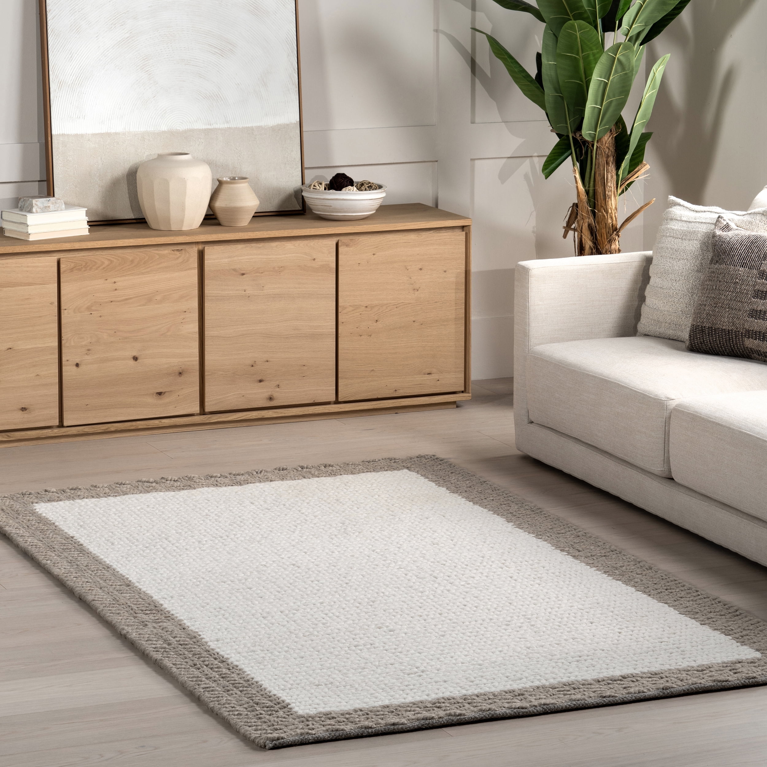 nuLOOM Aster Chunky Knit Wool Area Rug, 5' x 8', Ivory