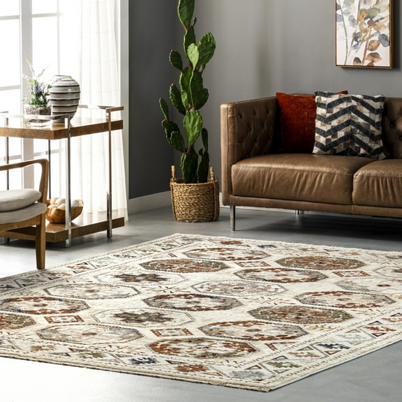 nuLOOM Astrid Traditional Motif Fringe Area Rug, 2' x 4', Astrid Beige