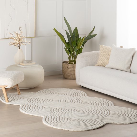 nuLOOM Aubreeanna Geometric Wool Area Rug, 7' 6" x 9' 6", Aubreeanna Ivory