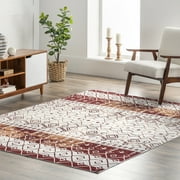 nuLOOM Audrey Machine Washable Geometric Moroccan Area Rug, 8' x 10', Ivory