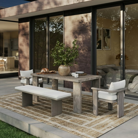 nuLOOM Auralisse Modern Woven Abstract Washable Rug, 4' x 6', Auralisse Beige