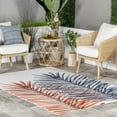 thumbnail image 1 of nuLOOM Auri Double Palm Indoor/Outdoor Machine Washable Area Rug, 8' x 10', Auri Blue, 1 of 6