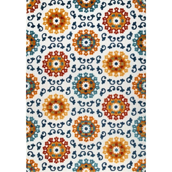 nuLOOM Aurora Transitional Indoor/Outdoor Area Rug, 5' x 8', Blue