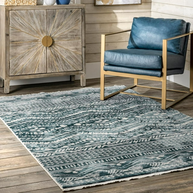 nuLOOM Azaria Striped Moroccan Area Rug, 8' x 10', Blue