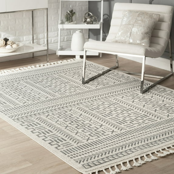 nuLOOM Aztec Coyote Area Rug, 6' 7" x 9', Coyote Beige