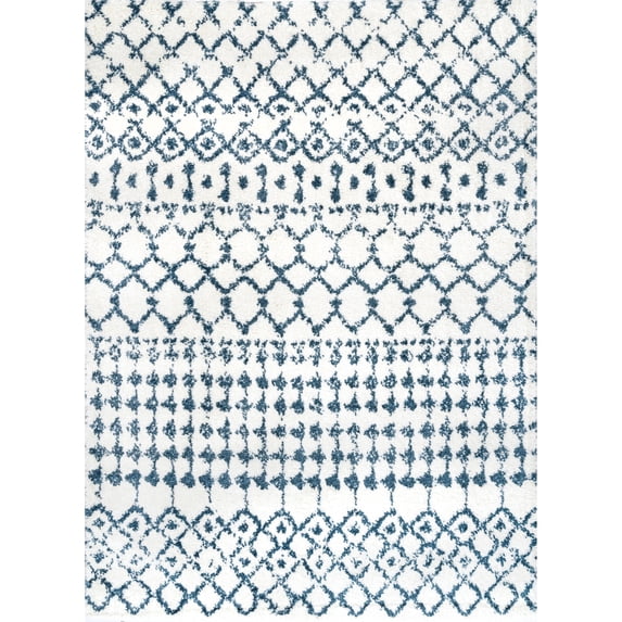 nuLOOM Barbara Moroccan Shag Area Rug, 7' 10" x 10', Blue