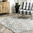 thumbnail image 1 of nuLOOM Beatrice Raised Theta Trellis Area Rug, 5' x 8', Beatrice Beige, 1 of 5