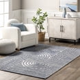thumbnail image 1 of nuLOOM Beatrix Modern Striped High/Low Area Rug, 5' x 8', Blue, 1 of 9