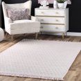 thumbnail image 1 of nuLOOM Wylie Honeycomb Wool Fringe Area Rug, 9' x 12', Wylie Baby Pink, 1 of 5