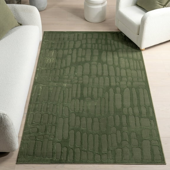 nuLOOM Belen Modern Abstract Area Rug, 2' x 3', Belen Forest Green
