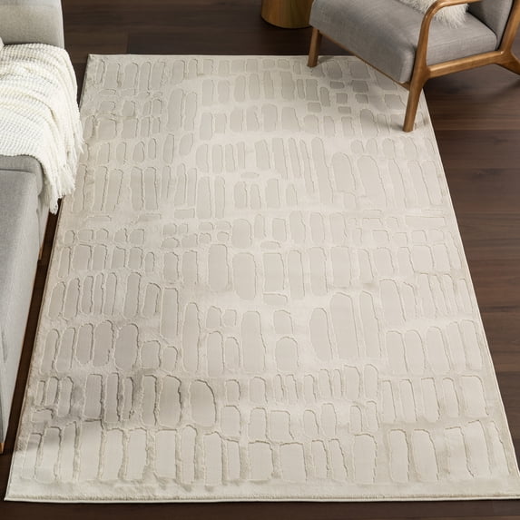 nuLOOM Belen Modern Abstract Area Rug, 4' x 6', Cream