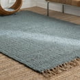 thumbnail image 1 of nuLOOM Benavides Tassel Jute Area Rug, 5' x 8', Blue, 1 of 2
