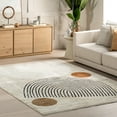 thumbnail image 1 of nuLOOM Bevin Abstract Sky Fringe Area Rug, 6' 7" x 10' 2", Ivory, 1 of 8