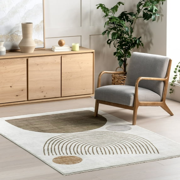 nuLOOM Bevin Abstract Sky Fringe Area Rug, 8' x 10' 2", Brown