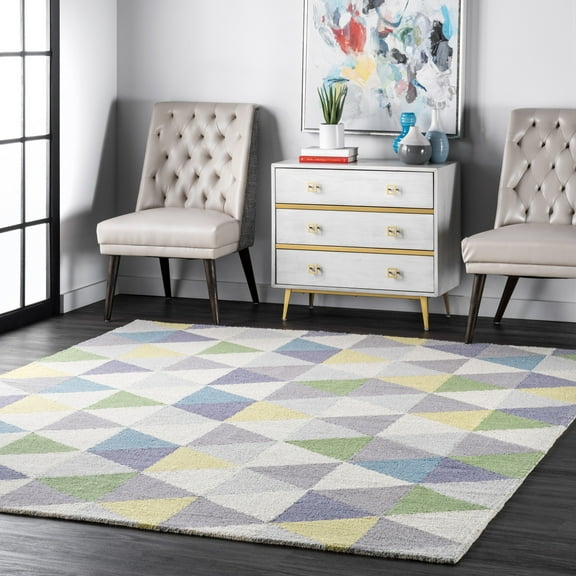 nuLOOM Bianca Triangles Area Rug, 3' x 5', Bianca Green