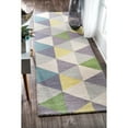 thumbnail image 1 of nuLOOM Bianca Triangles Area Rug, 2' 6" x 8', Runner, Bianca Green, 1 of 5