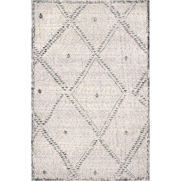 nuLOOM Blaine Dotted Diamond Area Rug, 4' x 6', Ivory
