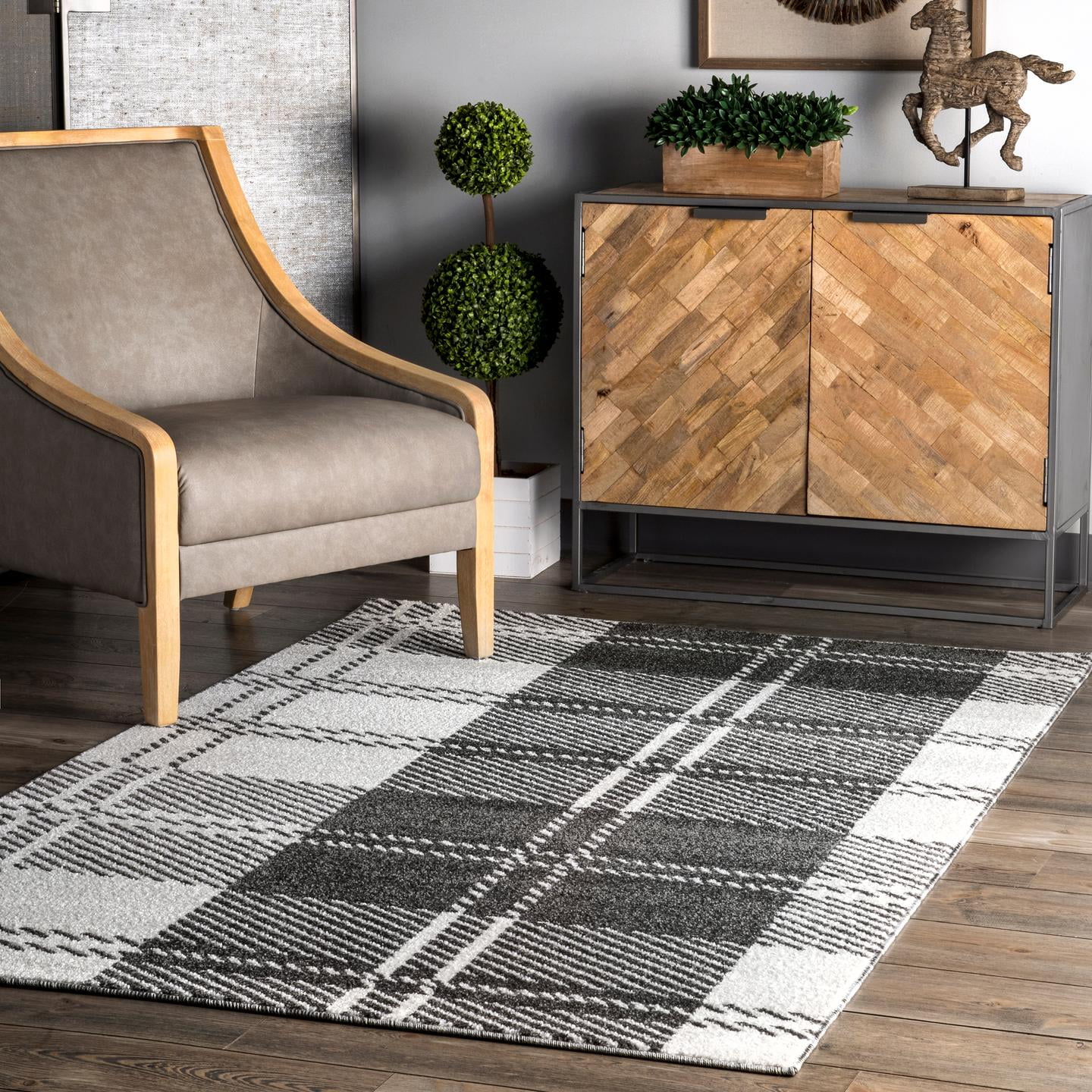 nuLOOM Bolero Simply Plaid Area Rug - Walmart.com