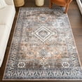 thumbnail image 1 of nuLOOM Bowie SpinClean Machine Washable Tribal Pattern Area Rug, 6' x 6', Square, Bowie Rust, 1 of 19