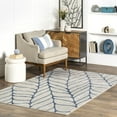 thumbnail image 1 of nuLOOM Boyce Contemporary Leaves Area Rug, 4' x 6', Blue, 1 of 9