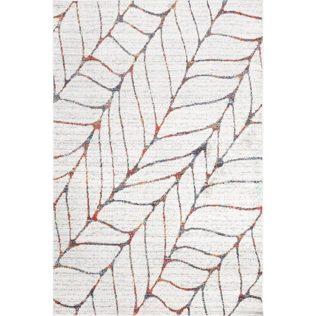 nuLOOM Boyce Contemporary Leaves Area Rug, 8' 10" x 12', Beige