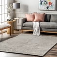 thumbnail image 1 of nuLOOM Penelope Braided Wool Area Rug, 6' x 6', Square, Penelope Light Grey, 1 of 13