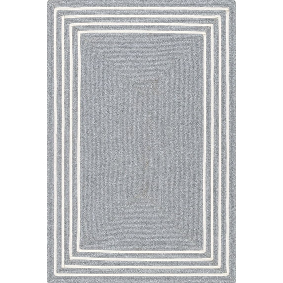 nuLOOM Braided Kaiser Pinstripe Border Area Rug or Runner