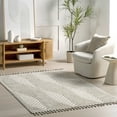 thumbnail image 1 of nuLOOM Briallyn Modern Waves Tassel Area Rug, 4' x 6', Briallyn Beige, 1 of 9