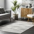 thumbnail image 1 of nuLOOM Briggs Tribal Striped Area Rug, 5' x 8', Briggs Light Grey, 1 of 5